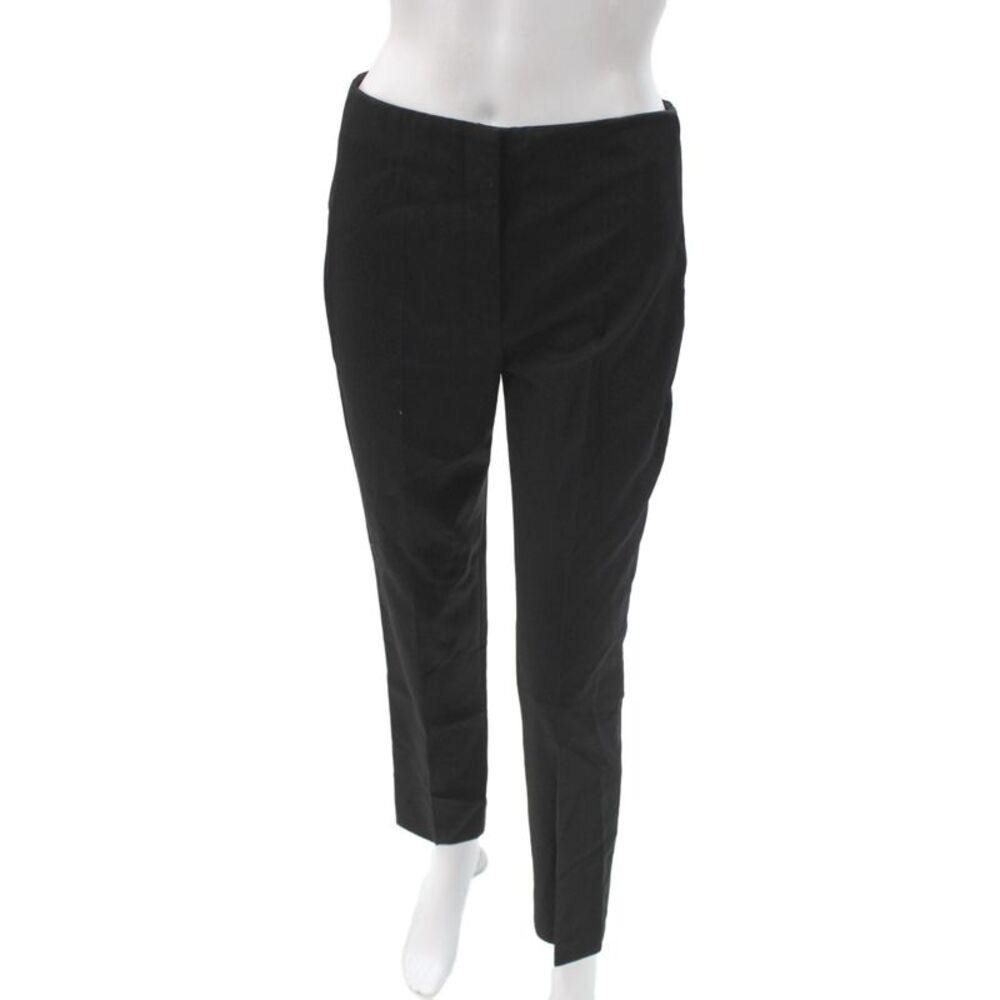 Prada Womens Black Capri Pants Solid Polyester Rayon Spandex Size 38